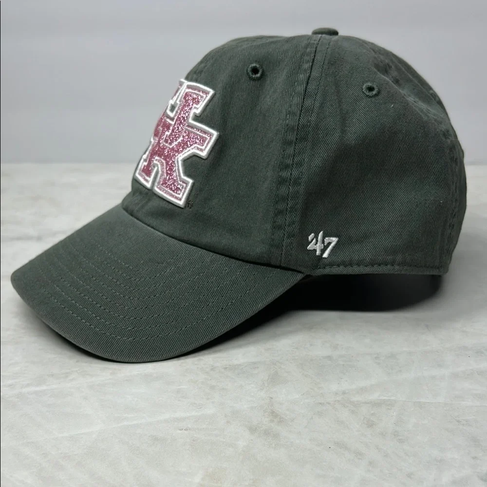 University of Kentucky 47 Dark Green with Pink Glitter Logo Hat